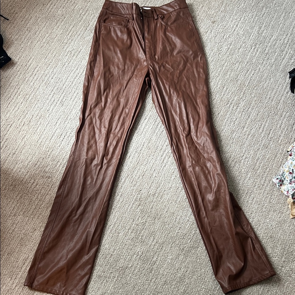 DANIELLE BERNSTEIN Brown Boot Cut Pants